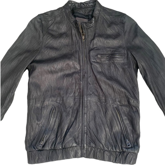 Joie 100% Genuine Leather Black Bomber Jacket. Size Small. - Picture 2 of 9